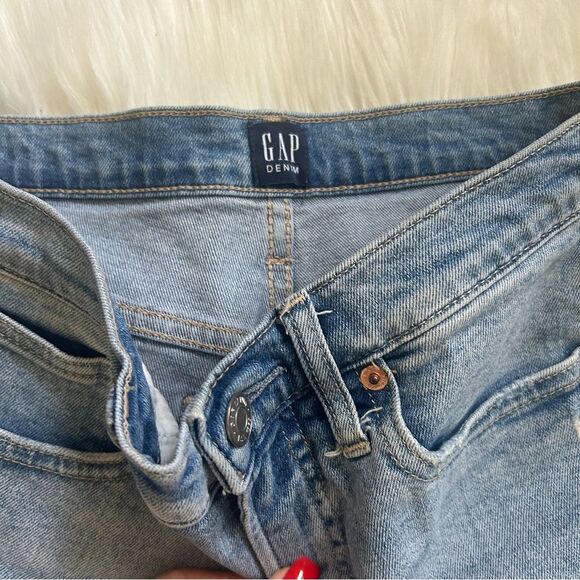 GAP True Skinny Jeans Deconstructed Raw Hem Light Indigo size 6 / 28 - Picture 7 of 7